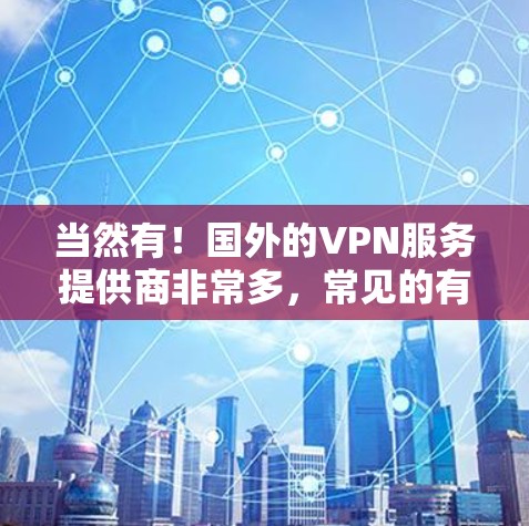 当然有!国外的VPN服务提供商非常多,常见的有以下几款 当然有!国外的VPN服务提供商非常多,常见的有以下几款