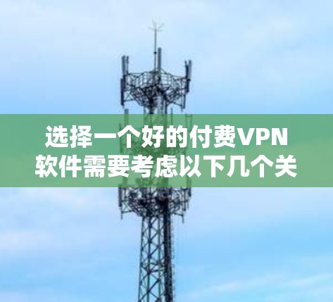 选择一个好的付费VPN软件需要考虑以下几个关键因素 选择一个好的付费VPN软件需要考虑以下几个关键因素