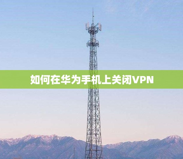 如何在华为手机上关闭VPN