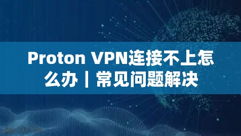 Proton VPN连接不上怎么办｜常见问题解决