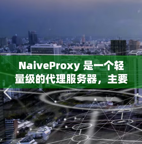 NaiveProxy 是一个轻量级的代理服务器，主要用于 HTTP/HTTPS 请求的中转。以下是对 NaiveProxy代理管理的详细步骤和功能说明