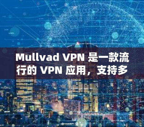 Mullvad VPN 是一款流行的 VPN 应用，支持多平台使用。如果你需要获取最新的安装包，可以按照以下步骤操作