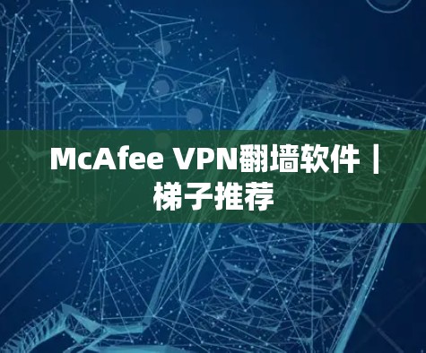 McAfee VPN翻墙软件｜梯子推荐