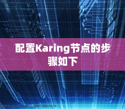 配置Karing节点的步骤如下