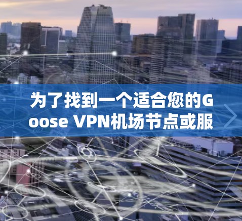 为了找到一个适合您的Goose VPN机场节点或服务器，可以按照以下步骤进行