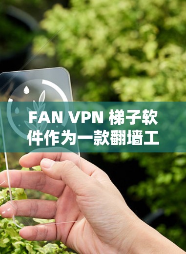 FAN VPN 梯子软件作为一款翻墙工具，综合来看，具备了一些不错的功能和特点，但在实际使用中可能存在一些限制和挑战。以下是对其翻墙功能的详细评测