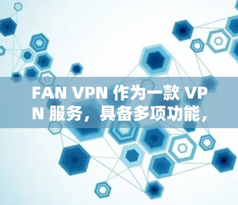 FAN VPN 作为一款 VPN 服务，具备多项功能，能够满足用户的隐私保护和网络安全需求。以下是对其功能的详细分析